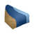 Or / bleu royal / bleu poudre