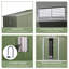 Remise de rangement extérieure 9 pi x 6 pi, maisonnette de jardin avec fondation, 4 évents et 2 portes coulissantes faciles pour la cour, le patio, le garage, la pelouse-123794623-123794624