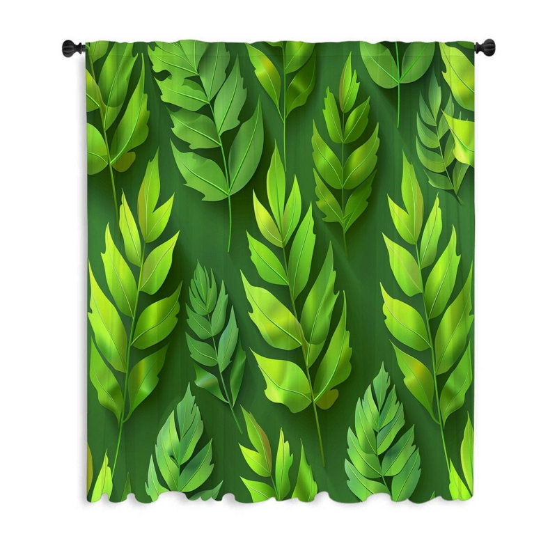 Forest Nature Bathroom Sheer Curtain, 53" W x 99" L