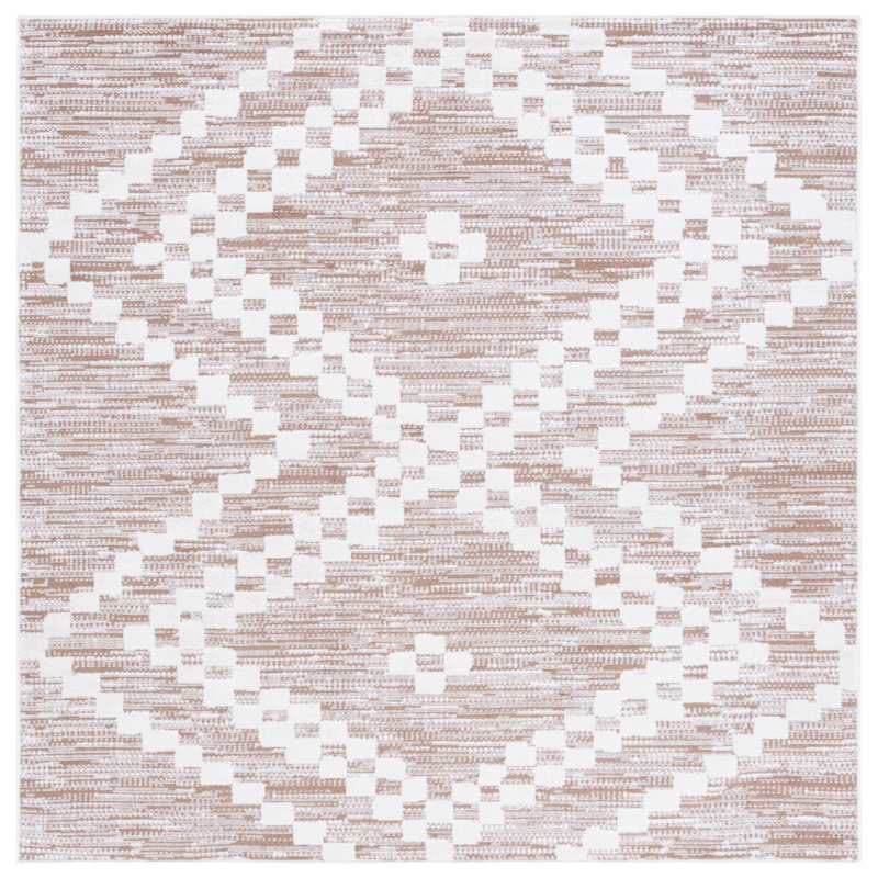 Dawniel Performance Geometric Rug, Square 6'7"
