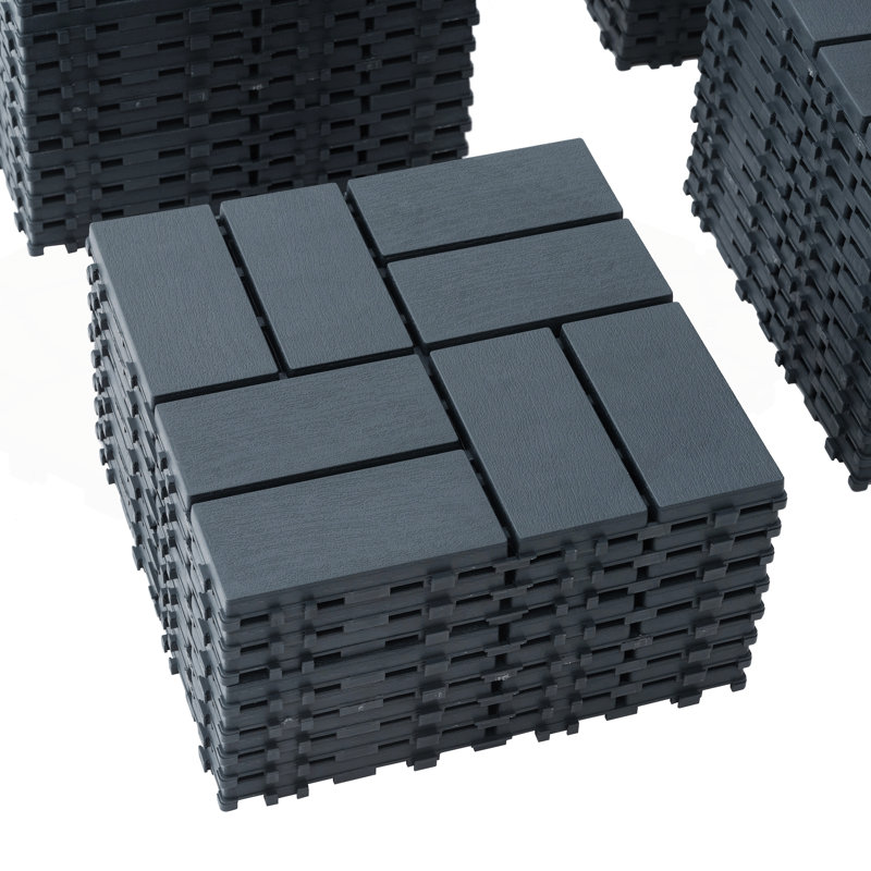 Paquet de 44 carreaux de terrasse, Gris