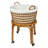 Wicker Rolling Laundry Basket with Handles-1327339186