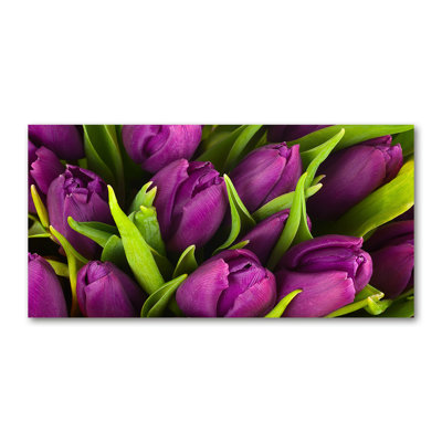 Purple Tulips - Wrapped Canvas Print