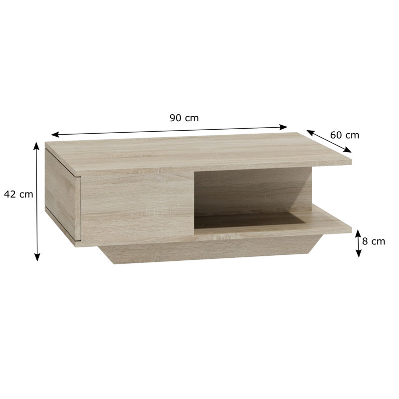 Theresa Coffee Table with Storage, Grey
