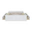 Structure de lit plateforme en bois grand format avec 6 tiroirs, blanc