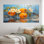Fruit orange persimmon II - ferme, art mural sur toile - 5 panneaux égaux