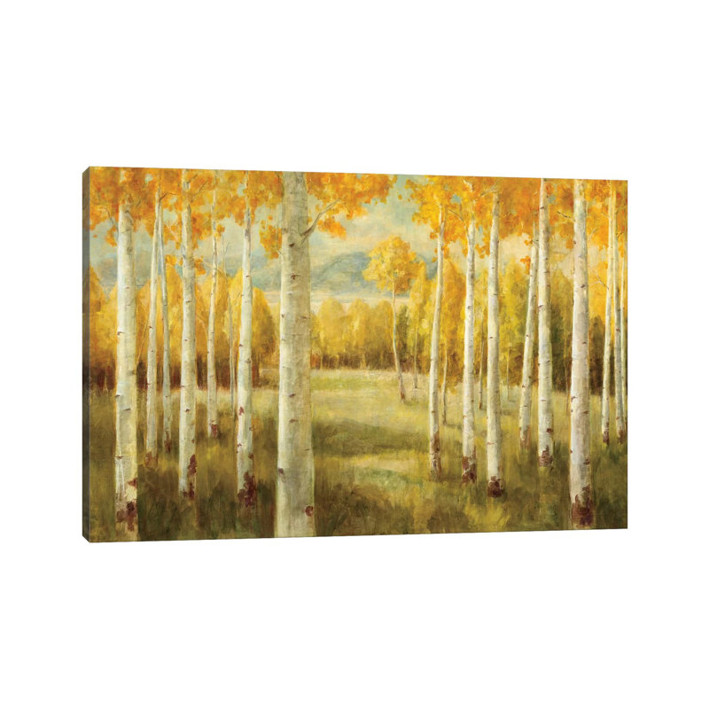 Aspens par Danhui Nai - reproduction d'art, H 40 po x l 60 po x 1,5 po, Toile tendue