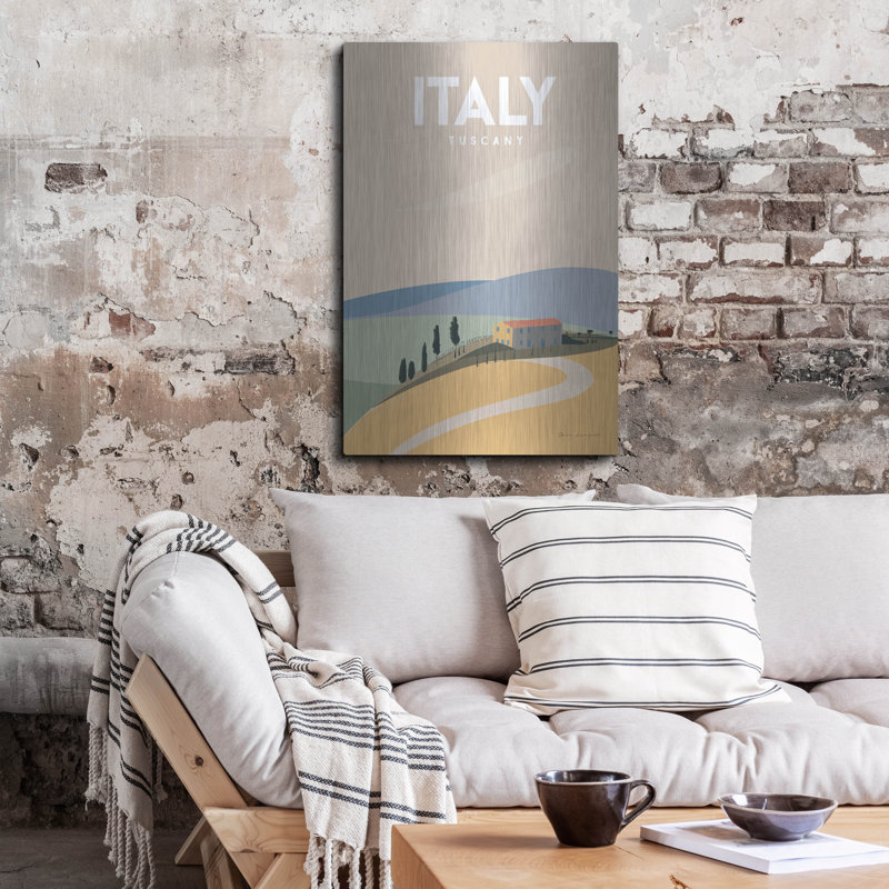 Art mural en métal Winston Porter «Italy» par Omar Escalante, H 36 po x l 24 po