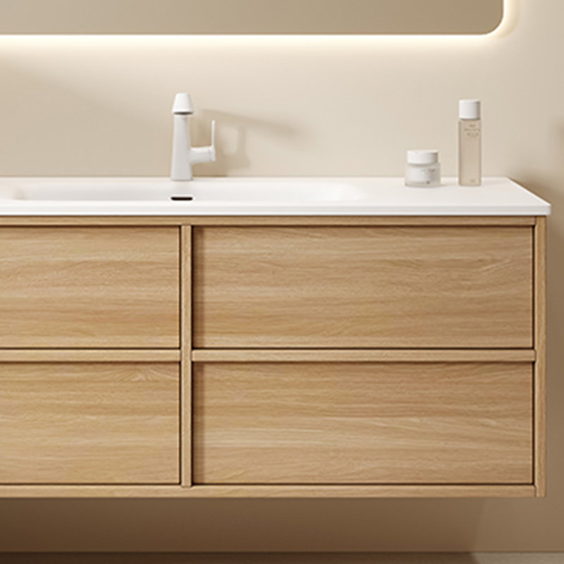 Armoire de salle de bain rétro de style médiéval, L 47,24 po, Burlywood