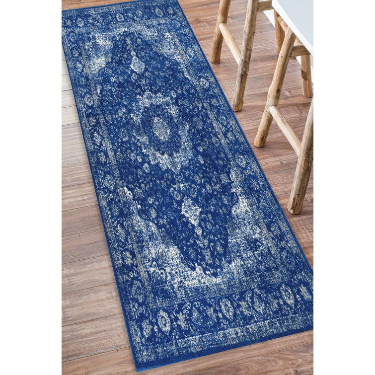 Julieanna Power Loom Performance Oriental Dark Blue Rug