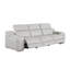 Canapé inclinable en cuir italien gris clair 103 po USB