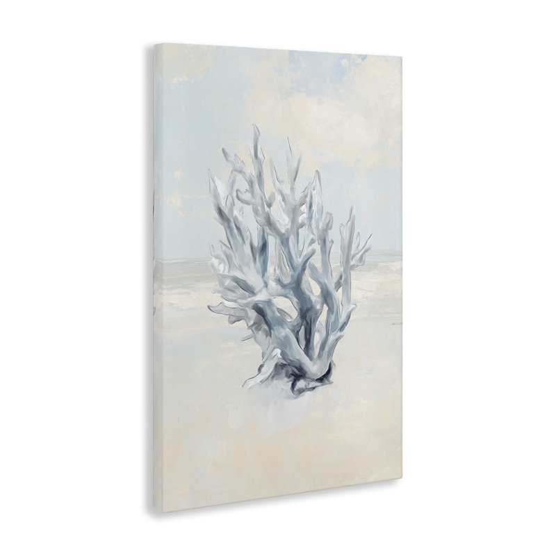 Toile de corail doux et minimaliste, design par Ramona Murdock, H 24 po x l 16 po