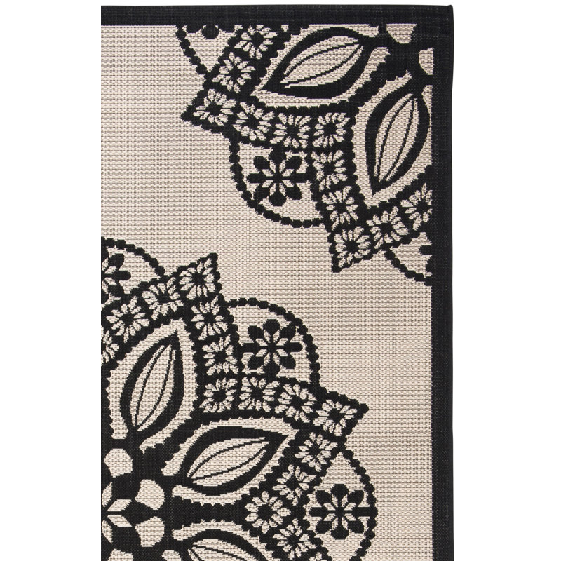 Tapis d'intérieur / extérieur floral Vondrus Performance, Tapis de couloir 2 pi 3 po x 12 pi