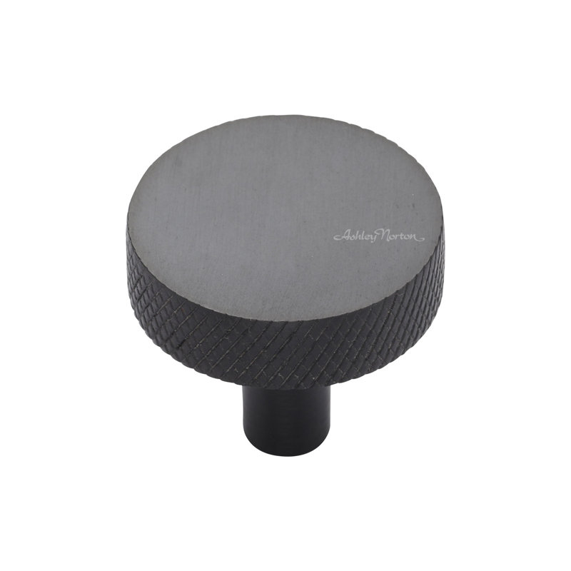 Round Knob, Black, 1 1/2"