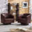 31.1" W Upholstered Swivel Barrel Chair-1680354533