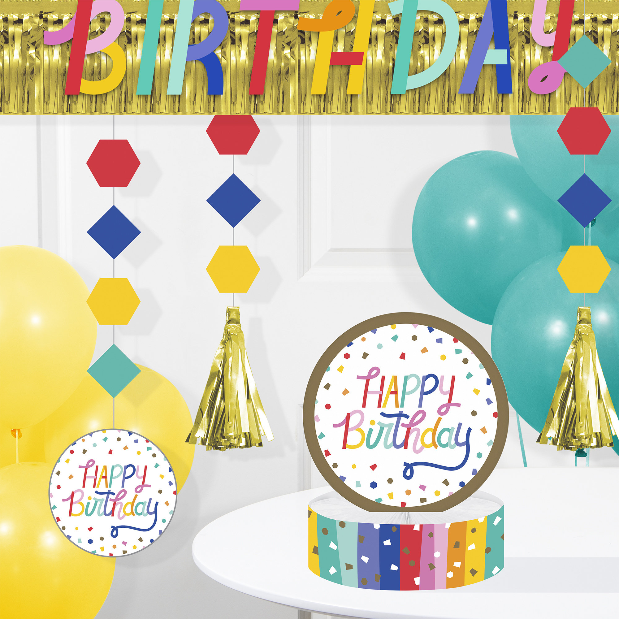 Creative Converting Birthday Confetti Happy Birthday Paper Plates