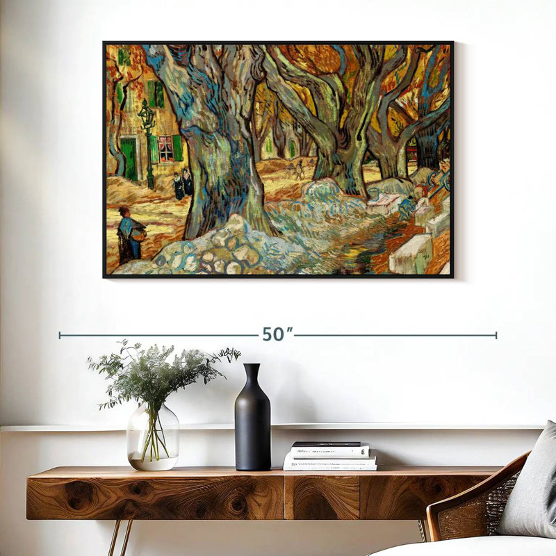 The Large Plane Trees, Floating Frame Black, 40" X 27"