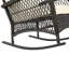 Chaise berçante en crème et noir