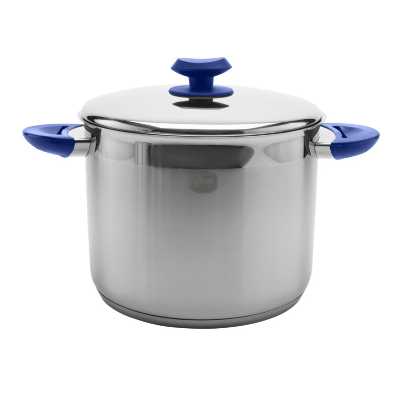 Base de capsule recouverte en acier inoxydable 18/10 YBM Home Professional, Bleu, 7 pte