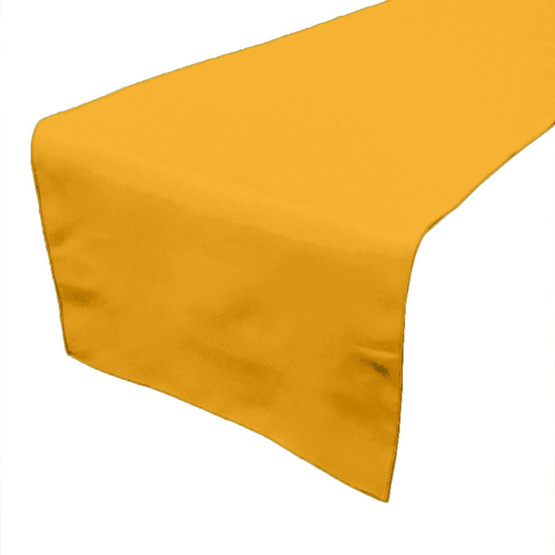 Ollig Rectangle Polyester Table Runnner, 144" x 12" , Marigold