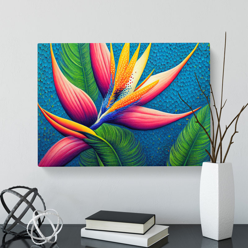 Enticing Bird Of Paradise Flower - Wrapped Canvas Print, 50cm H x 76cm W x 3cm D