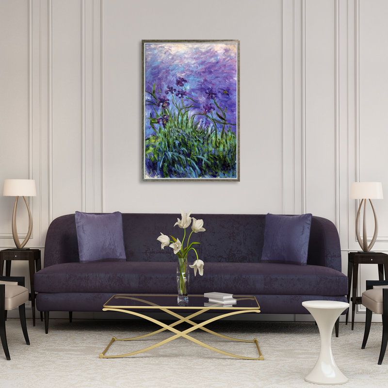Lilas iris, Silhouette flottante champagne encadrée