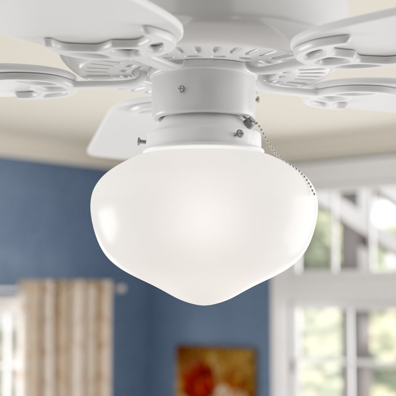 Ventilateur de plafond 1 lumière, Blanc