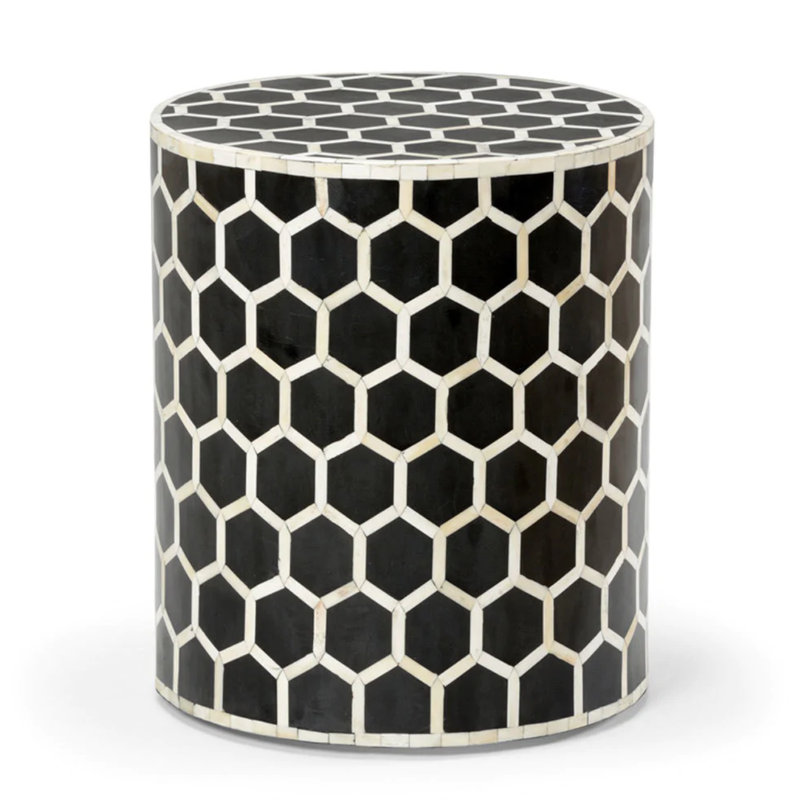 Solid + Manufactured Wood Accent Stool
