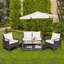 Ensemble de meubles de patio en rotin 4 pièces-1825220062