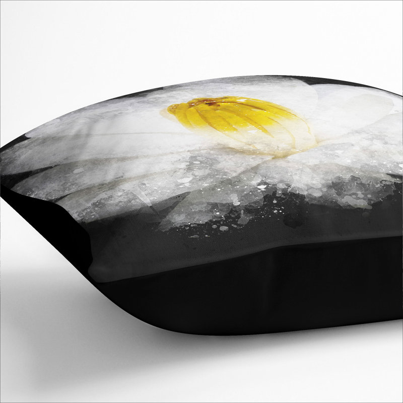 Square Cushion, Black, 55cm H x 55cm W x 20cm D