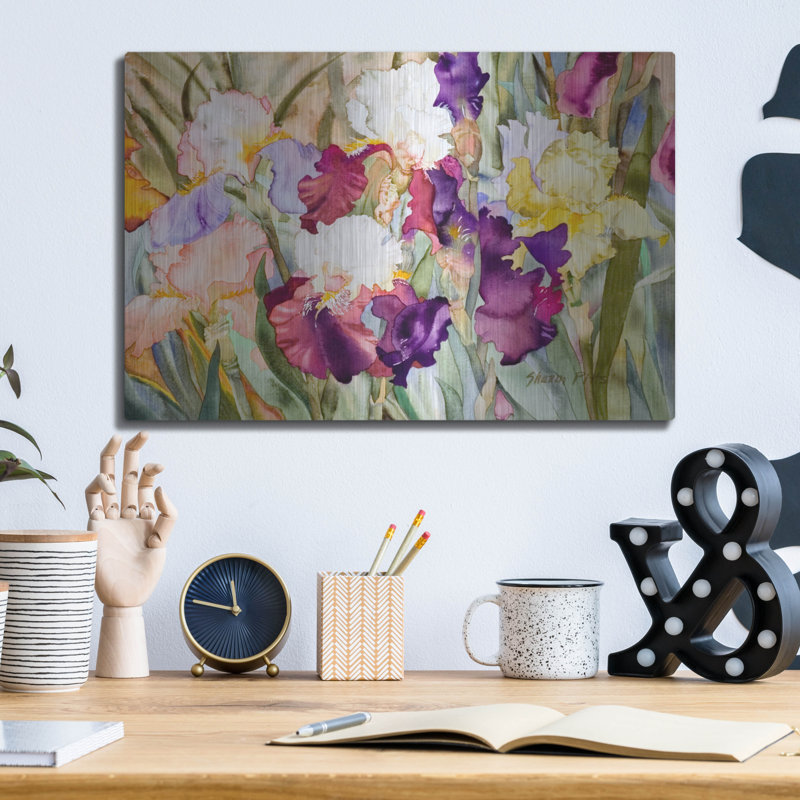 «Iris Garden I» par Sharon Pitts, Me, H 12 po x l 16 po