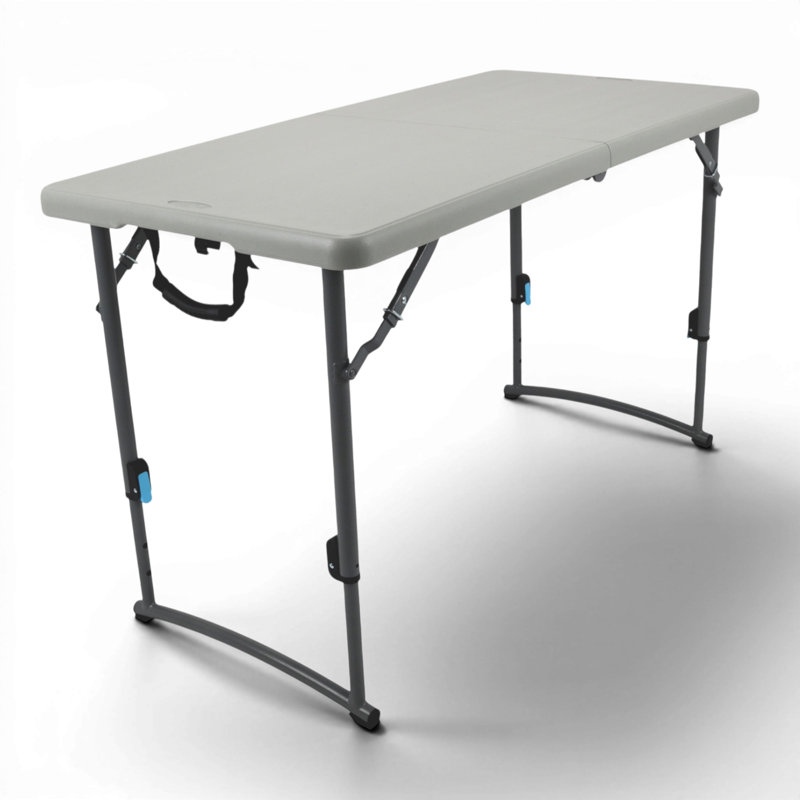 Derek Adjustable-Height Fold-in-half table, 24 x 48