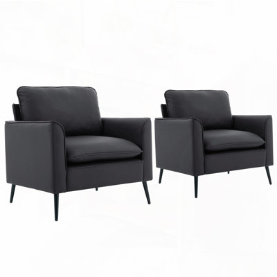 Fauteuil d'appoint en similicuir, fauteuil Clue