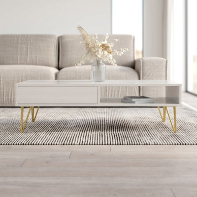 Table basse 51,2 po avec finition ultrabrillante