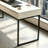 Modern Rectangular Wooden Desks with Iron Base