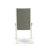 9-Piece Dining Room Table Set Consists of a Cement Wood Table and 8 Dark Shitake Linen Fabric Dining Chairs with High Back - Wire Brushed Linen White-1366002346-1366002344