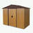 8Ft X 4Ft Outdoor Metal Storage Shed With Sliding Door And Foundation For Backyard, Patio, Lawn-108963596