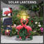 Statue solaire de jardin flamant solaire