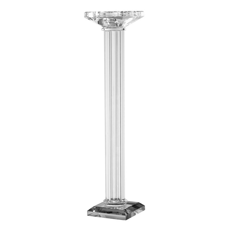 Bougeoir de table en verre H 21,5 po x l 4 po x P 4 po, H 21,5 po x l 4 po x P 4 po