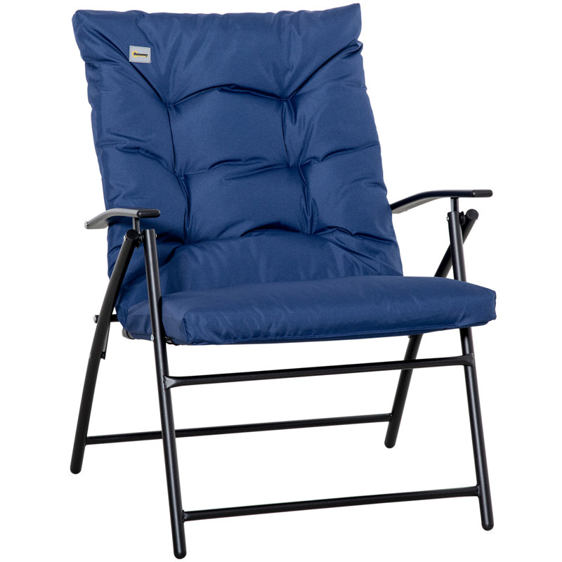 Méridienne d'extérieur pliable en tissu, Bleu très foncé