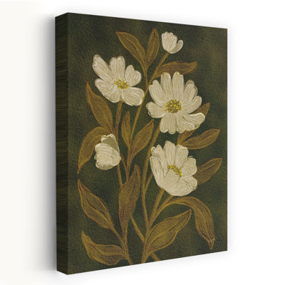 Affiche murale contemporaine de fleurs Deep Blooms II V2