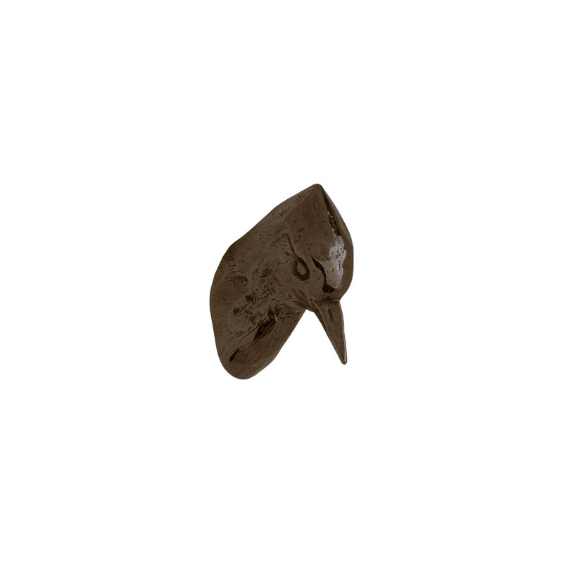 Bird Bronze Novelty Knob, Silicon Bronze Rust