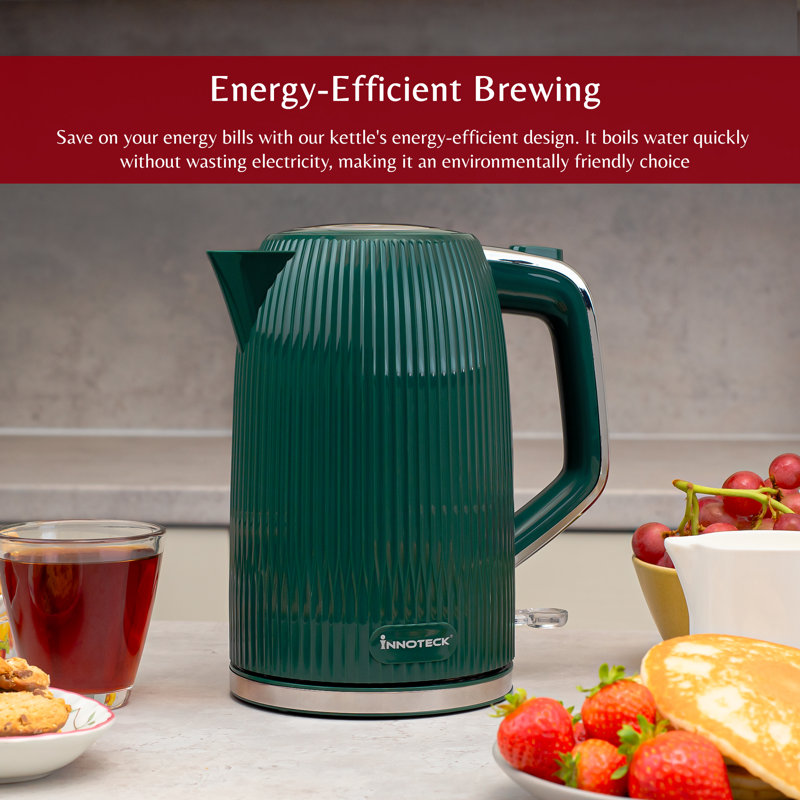 Innoteck Kitchen Pro 1.7L Electric Kettle with 3000W Fast Boil Function, Green