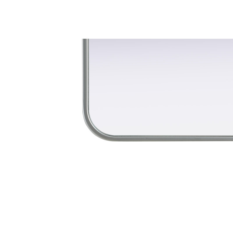 Erath Contour Metal Mirror, Silver, 32" x 24"