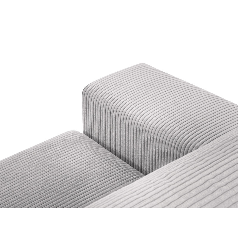 Donatella 6 Seater Sofa Bed, Light Grey Corduroy, Right Hand Facing