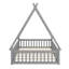 Lit double de style Montessori avec clôture et porte-1215025234