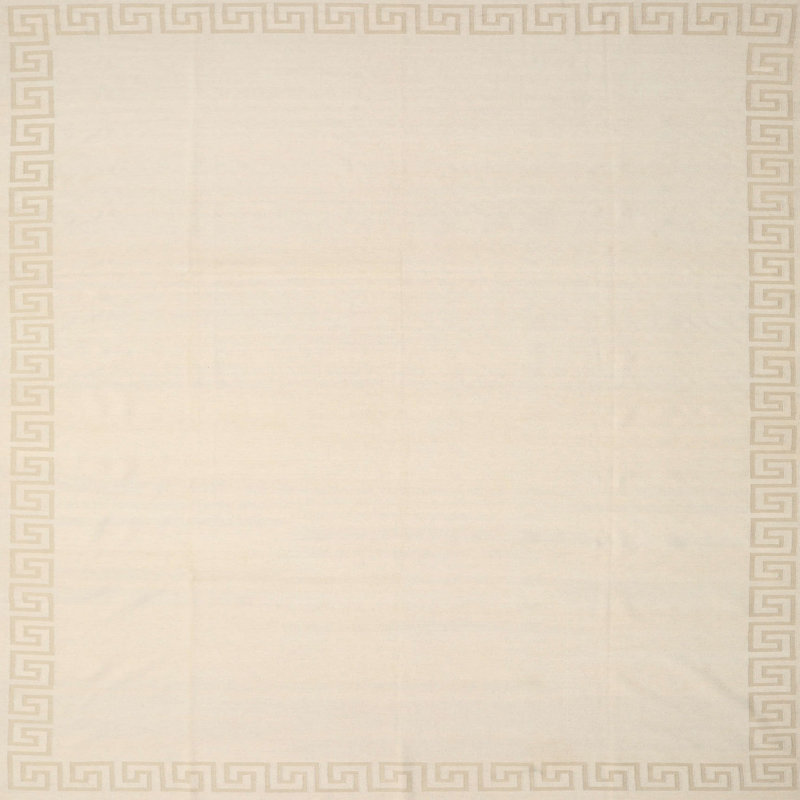 Surface beige contemporaine tapis, Carré 6 pi x 6 pi