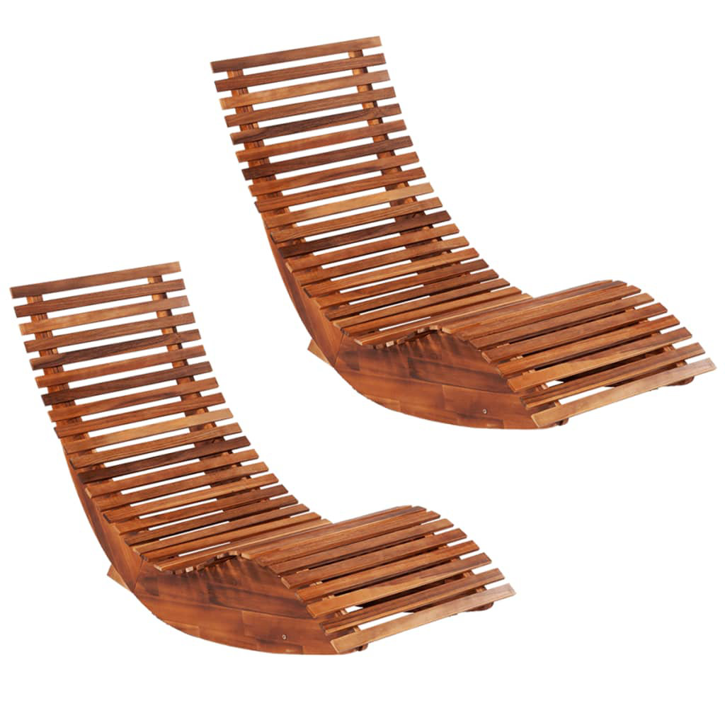 Bay Isle Home™ Outdoor Socorro Rocking Acacia Wood Chair | Wayfair