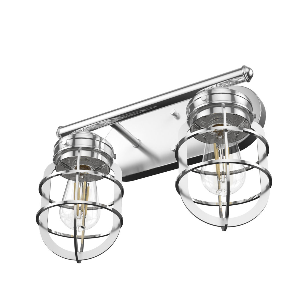 Starklake 2 - Light Dimmable Black Vanity Light Hunter Fan