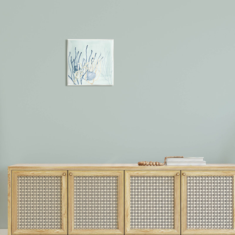 «Layered Seashells Coral Underwater» par Lucille Price - impression sans cadre sur panneau de fibres à densité moyenne